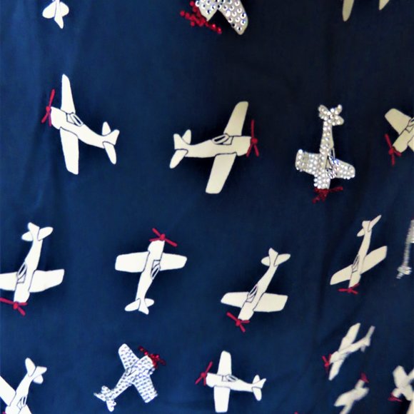 COPY - Navy Blue Printed Women's Dress - Picture 6 of 7